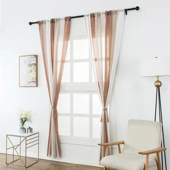 

Window Curtain Stripe 100x200cm Tulle Voile Fashion For Home Kitchen Room Bedroom XHC88