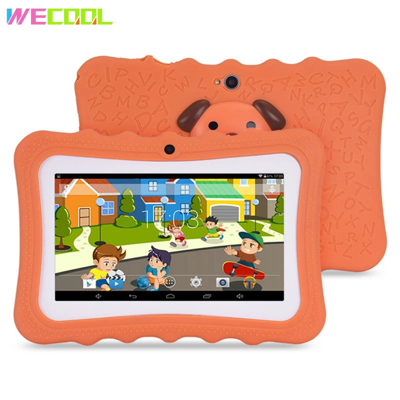 WeCool A61 Детские планшеты ПК, 7 дюймов планшетный ПК с системой андроида 4 ядра 8 ГБ 1024x600 Экран детские образовательные игры Рождественский подарок на день рождения PAD