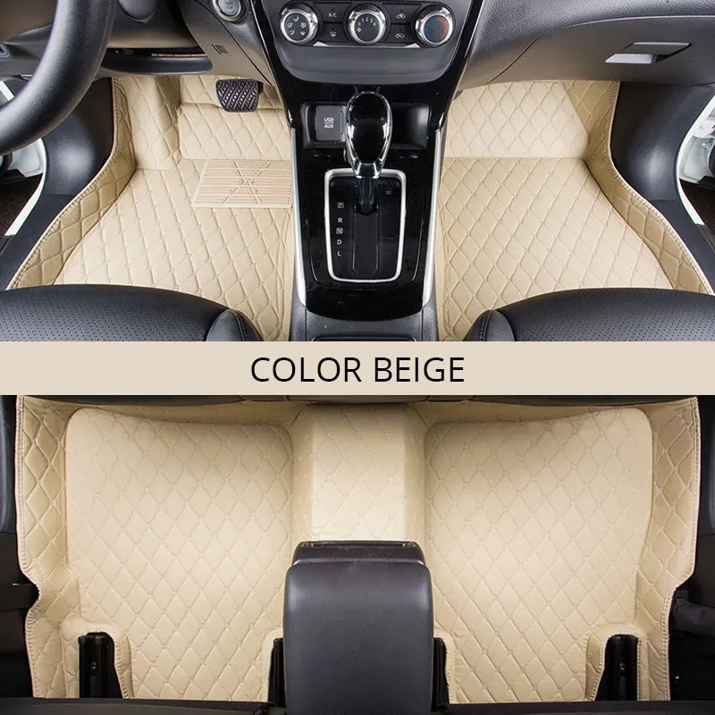 Для LHD Toyota Camry 8th XV70 автомобильные коврики на заказ, автомобильные коврики для интерьера, кожаные Коврики для ног, черные аксессуары для автомобиля - Название цвета: Beige