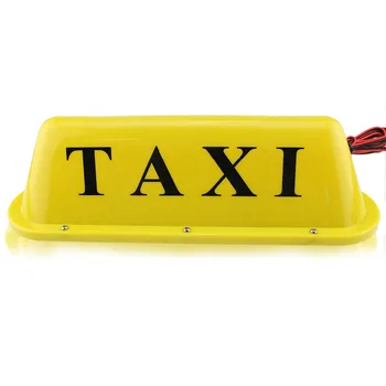 

IZTOSS 12V-24V LED Long Car Auto Dome Roof Cab Magnetic Taxi Hire Light Lamp Yellow taxi top light send 2pcs bulb as gift