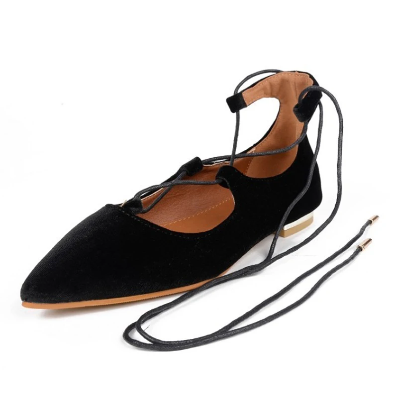 cross strap flat shoes
