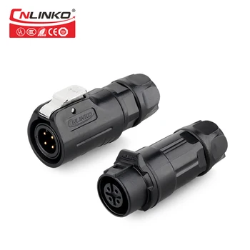 

China IP65 Plug Circular Plugs Cable 4 Pin 5A Bulkhead Electrical Connectors for Led Flood Light