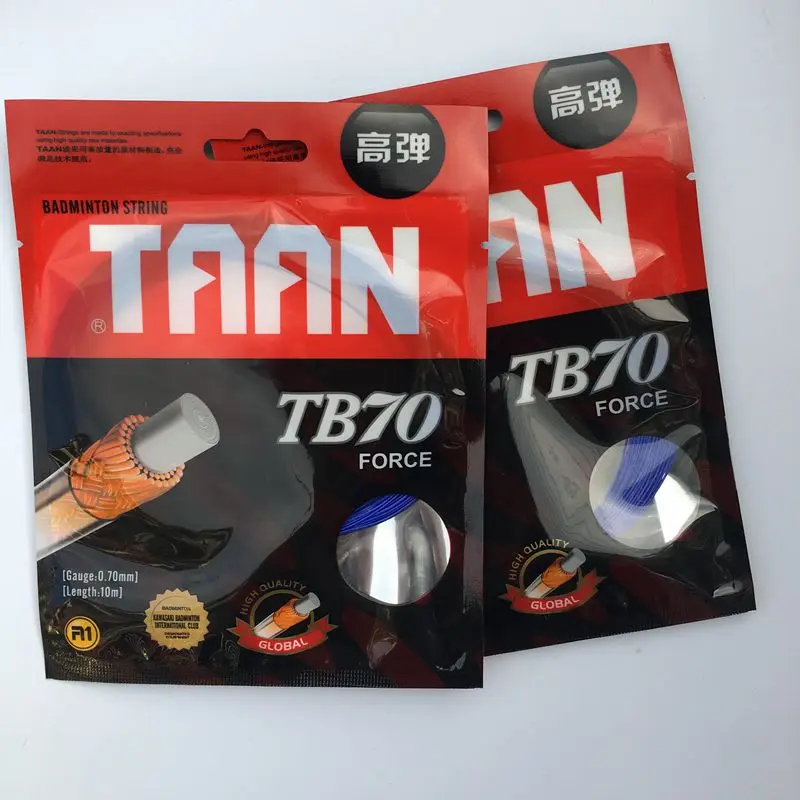 2 шт TAAN TB70 бадминтон струны 0,7 мм ракетки для бадминтона, высокая гибкость и прочность 10 м
