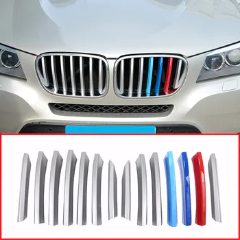 

14pcs Car Front Grill Decoration Strips Trim For BMW X3 G01 X4 G02 2018 2019 Accessories