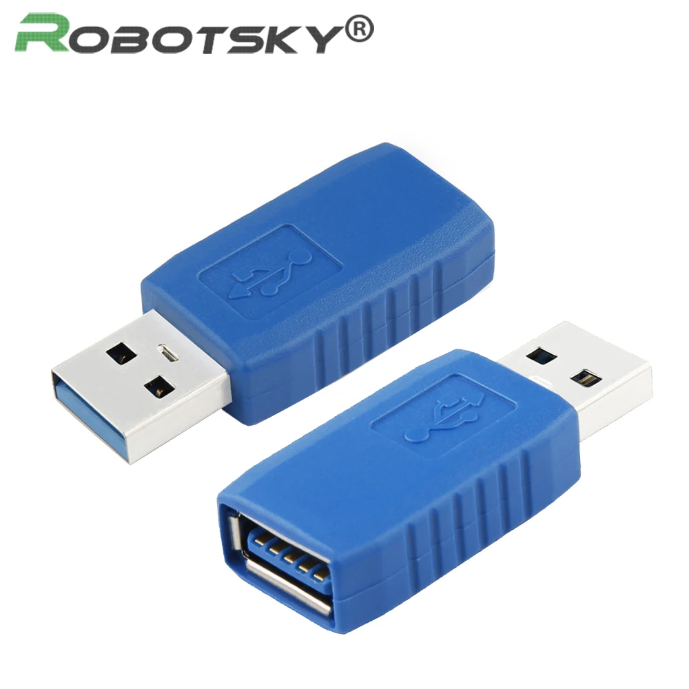 

Robotsky Fast Speed USB3.0 Type A Male to Female Connector Plug Adapter USB 3.0 Converter for Laptop U Disk USB Flash Drive