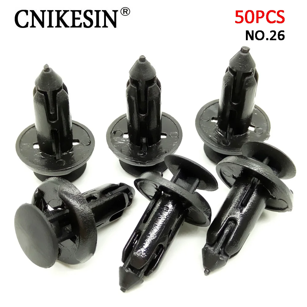 CNIKESIN 50PCS 8mm Automobile Bumper Mudguard Push Type Fasteners