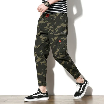 

2018 New Joggers Pants Men Camouflage Military Pure 100% Cotton Spring Autumn Harem Pant Men Trousers Camo Mens Joggers