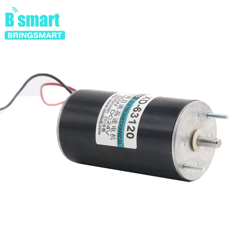 Bringsmart SR-63120 12-24 в пост вольтового источника электропитания постоянного тока 180 Вт высокой мощности Скорость мотор 2000/4200 об/мин Cw/ccw низкая Шум Скребок Печать Micro сверлильный станок, газонокосилка