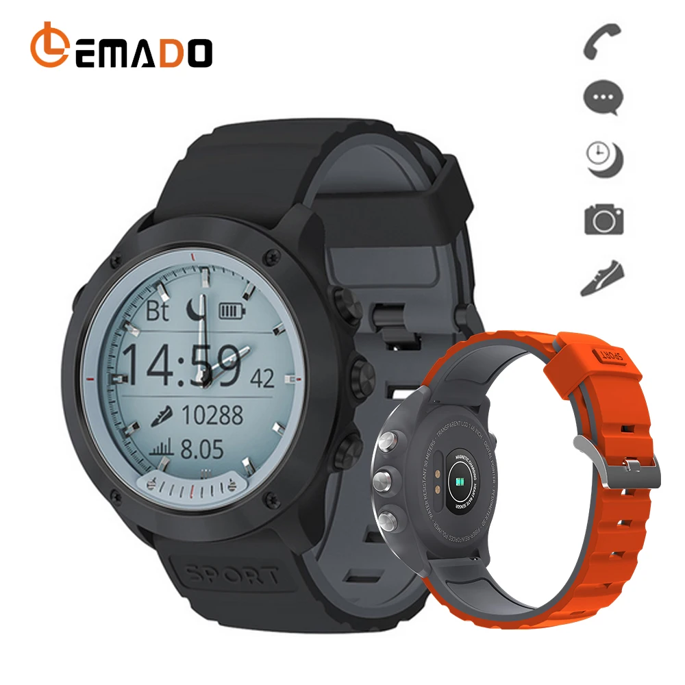 

LEMADO M5 Smart Watch Transparent Screen Men IP68 Waterproof Heart Rate Monitor Stainless Steel Clock Smartwatch For IOS Android