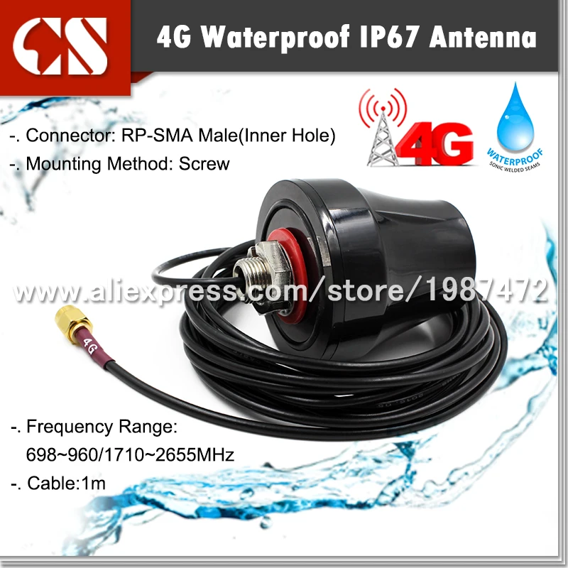 bilder für 2G 3G 4G LTE Omnidirektionale 700-2600 MHz Multiband Außenantenne rp-sma-stecker (innenbohrung) 1 mt kabel bilder für 2G 3G 4G LTE Omnidirektionale 700-2600 MHz Multiband Außenantenne rp-sma-stecker (innenbohrung) 1 mt kabel