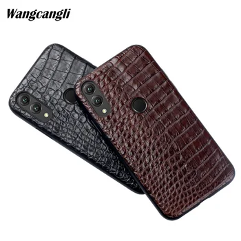 

Wangcangli Genuine Leather Business mobile phone case for huawei note10 natural crocodile belly leather all-inclusive phone case