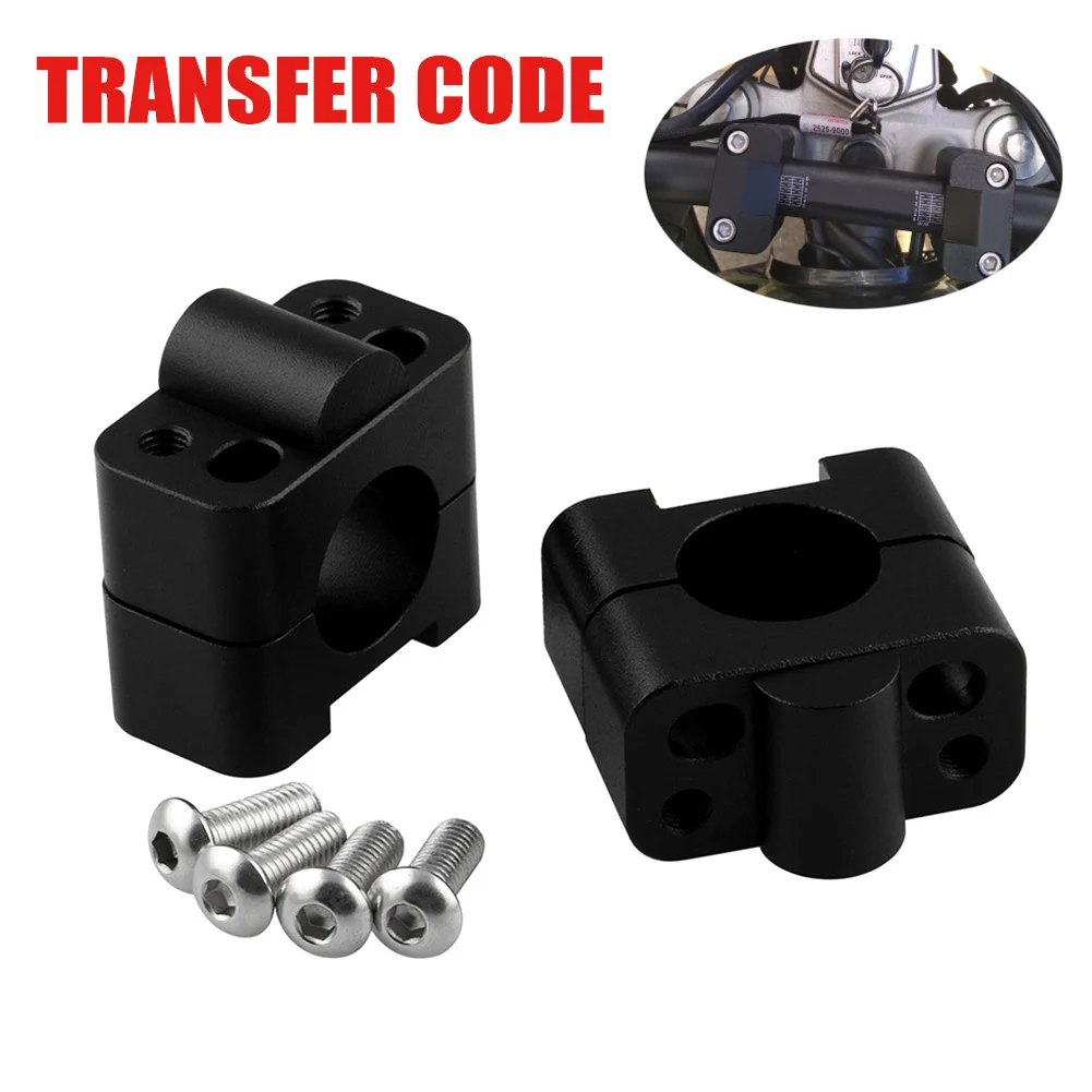 

2pcs Motorbike Handlebar Mount Clamp Adapter Aluminium Alloy Risers Fixing Base DXY88