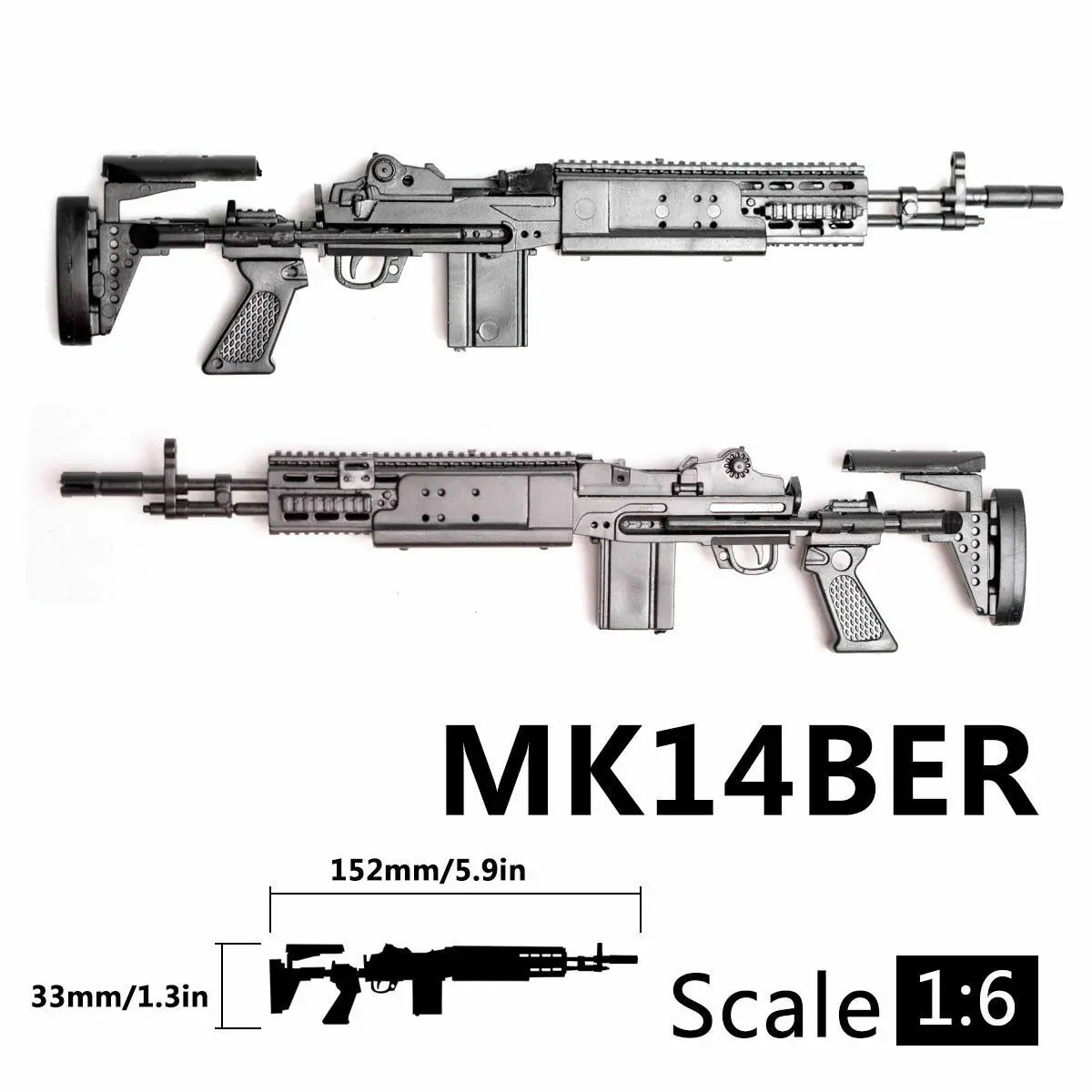 1/6 весы M14BER Игрушечная модель пистолета сборки Пазлы Строительные кирпичи