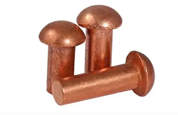 

5pcs M5 round head rivet copper rivets nail cap nails no thread screws 6-40mm length