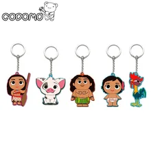 Movie Princess Moana Keychain Keyring Action figure Maui Adventure Accessories Key Rings Gift Toys Cute Cartoon