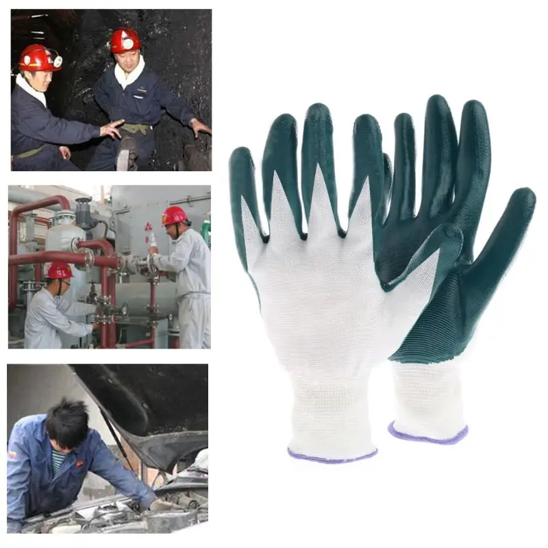 

1 Pair Latex Coated Work Safety Gloves Gardening Chemistry Labor Repair Builder Drop Shipping Support