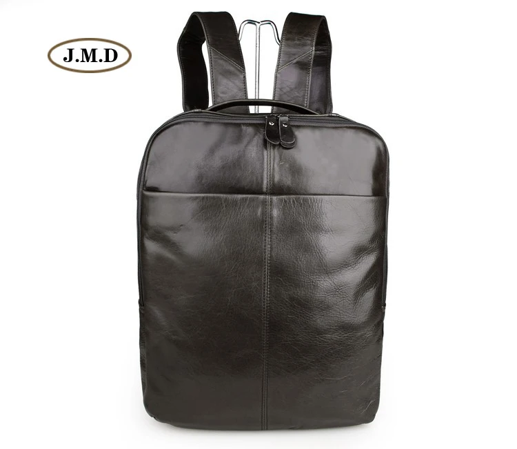 

J.M.D New Arrivals Genuine Leather Simple Style Fashion Backpack Causal Journey Rucksack Multi-compartment Laptop Bag 7280J