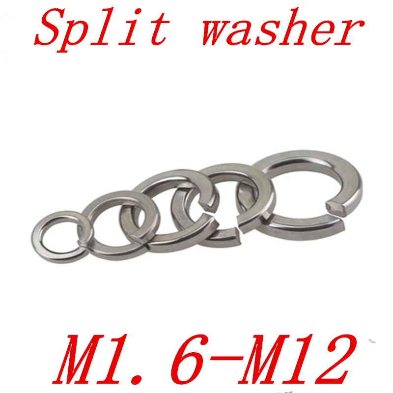 100pcs M2 Stainless steel spring washer screw locking washer 
