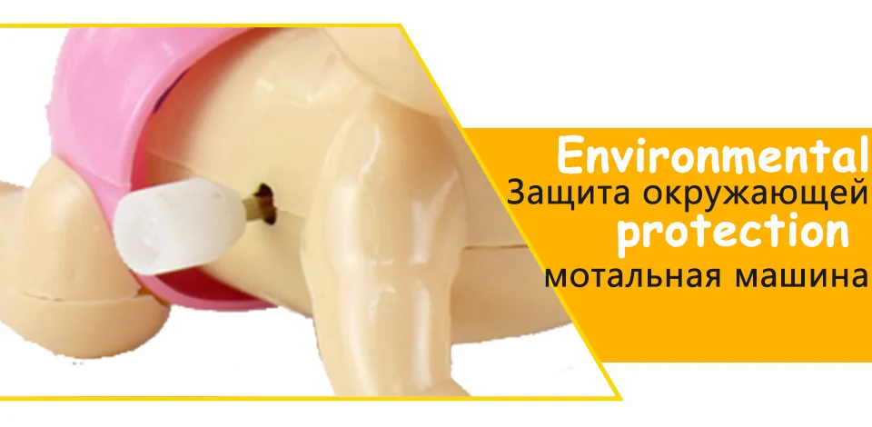 Игрушка для новорожденных, заводная игрушка с забавным мультипликационным принтом, игрушки для ползания и встряхивания головы, детская дизайнерская игрушка с инерционным механизмом для детей, случайный цвет