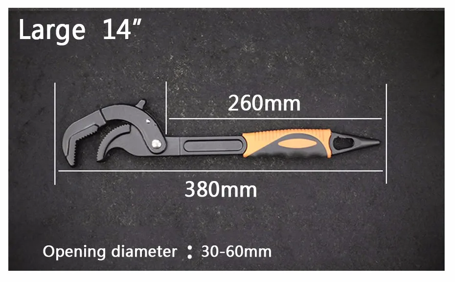 14-30/30-60 мм Универсальный трубный ключ многофункциональный инструмент CR-Mo набор ключей гаечный ключ с открытым зевом обезьяна гаечный ключ сантехник ручные инструменты