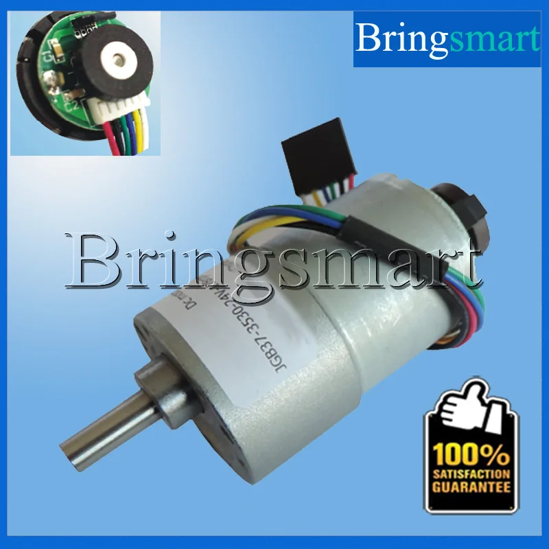 JGB37 3530B 12V Hall Sensor Gear Encoder Motor 6 1600rpm, 166rpm Dc