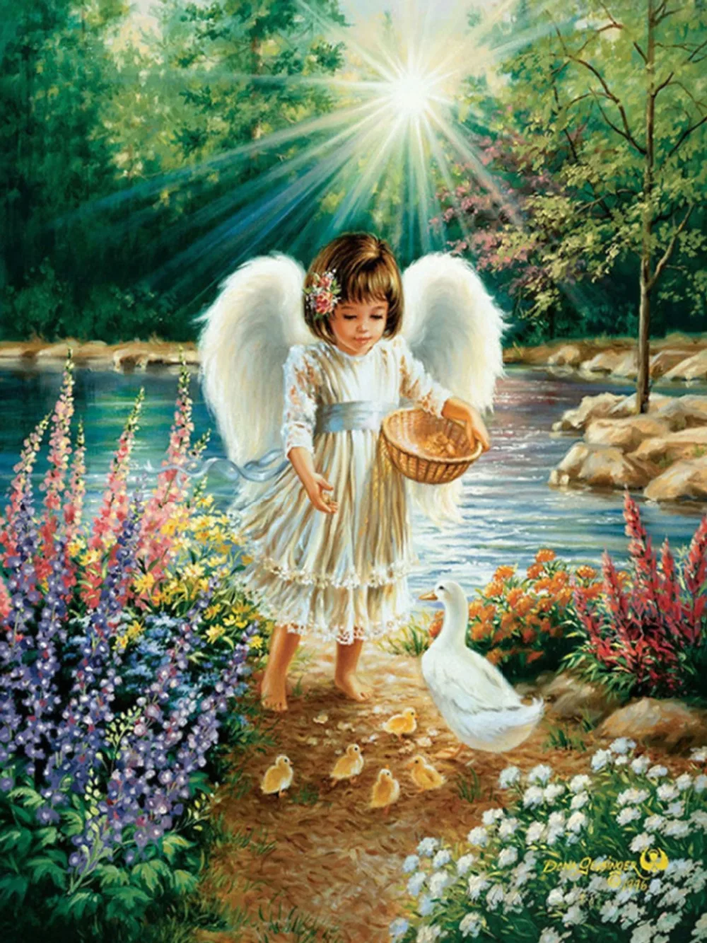 

DIY 5D Diamond Embroidery Angle baby Painting Mosaic Needlework Cross Stitch Home Decor Craft