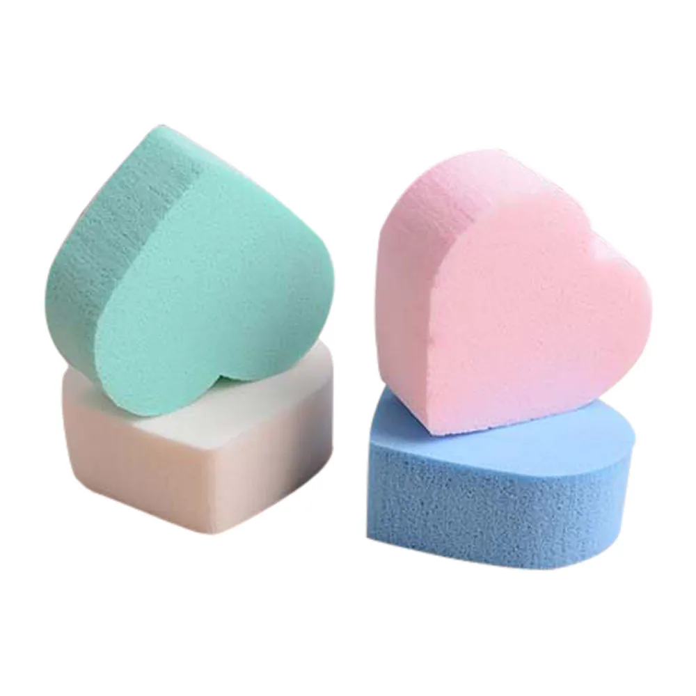 random color 4 PC Новая мода Красота косметический лицо Губка Pro форме сердца гладкая Губка Макияж пудра гладкой Puff5.2 - Цвет: random color