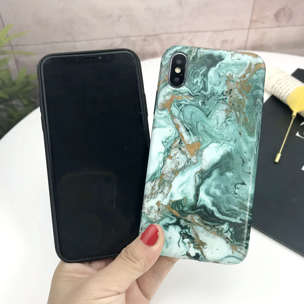 Роскошный Мраморный чехол для телефона iphone X 8 7 Plus XS Max XR 6 6S силиконовый мягкий из