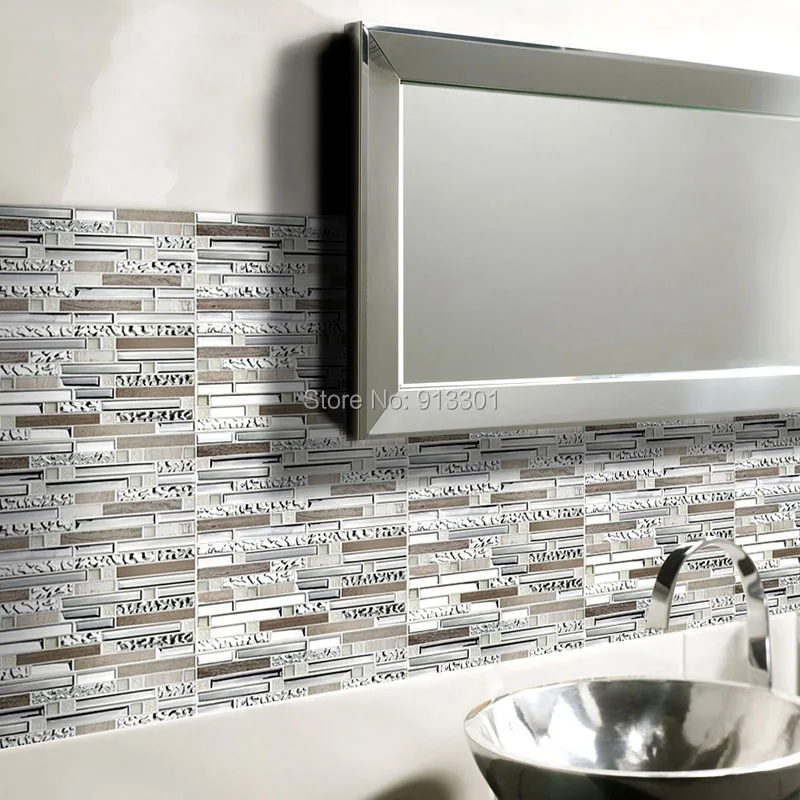 Aliexpress.com : buy glass and metal backsplash cheap stainless ...