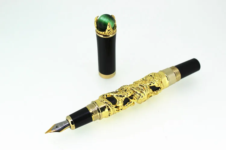 JINHAO Ручка Роскошная золотая китайская династия Мин император стиль Дракон ручка Бизнес чернила ручка авторучка тонкий наконечник - Цвет: Q