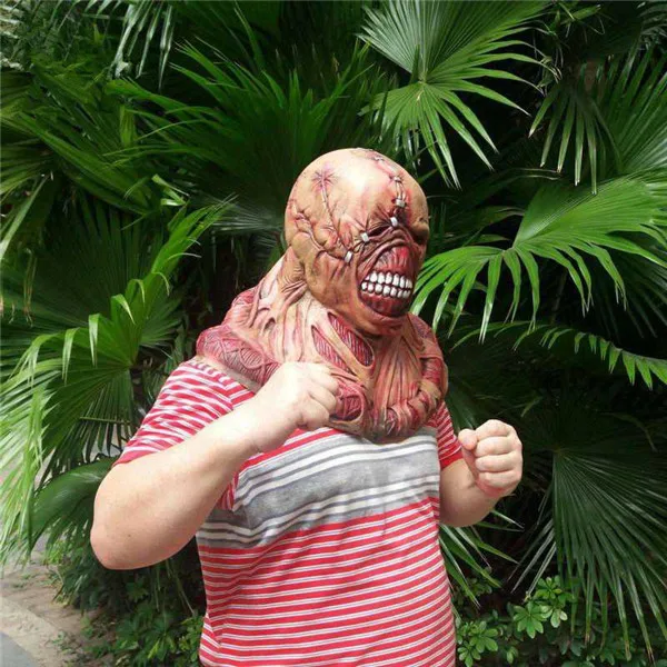 Nemesis Mask Rubber Virus Vallain Scary Halloween Party Costume Dress up Gifts - 8