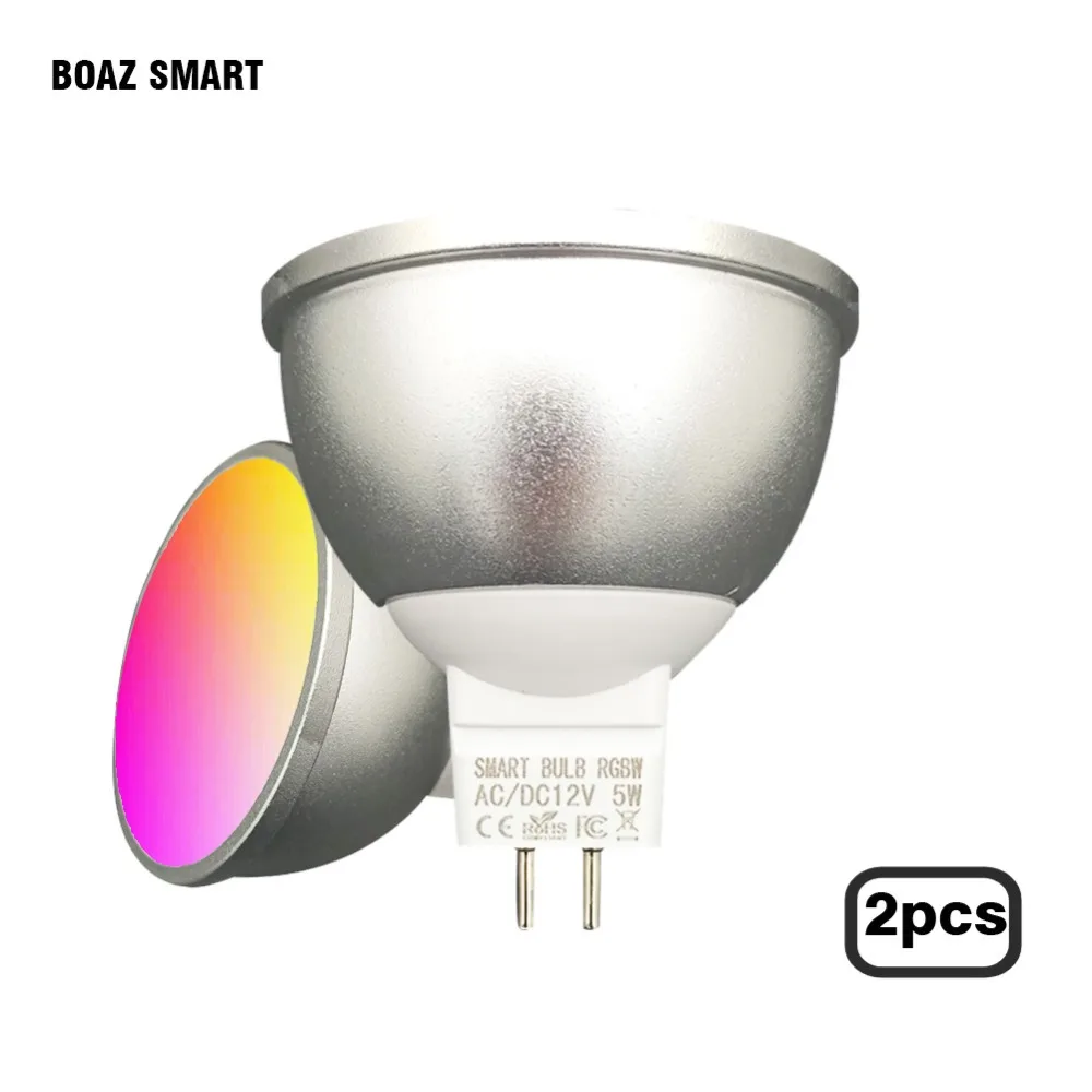 

Boaz smart bulb Dimmable MR16 5W Led Bulb RGBW LED Spotlight Smart Home Led Spotlight Works with Amazon Alexa and Google home