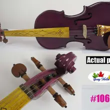 Фиолетовые цвета лучшее ремесло электрическая и акустическая скрипка 4/4#10669