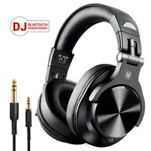 Oneodio Fusion Bluetooth Headphones Stereo Over Ear Wired/Wireless Headset Professional Recording Studio Monitor DJ Headphones original takstar pro82 pro 82 professional monitor headphones hifi headset for stereo pc recording k song game bass adjustable