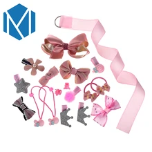 M MISM/1 комплект = 17 шт., заколки с бантом для девочек, заколки с коронами, резинки для волос, головные уборы, аксессуары волос резинка для волос принцессы