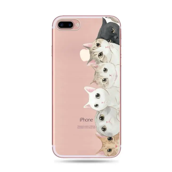 Laumans для Apple iPhone 7 Plus цветной чехол для телефона мягкий силиконовый чехол из ТПУ с принтом Fundas чехол с милыми животными - Цвет: 4
