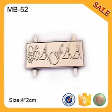 MB52 металлическая для одежды на заказ этикетки Дизайнер металлическая бирка с логотипом для сумок