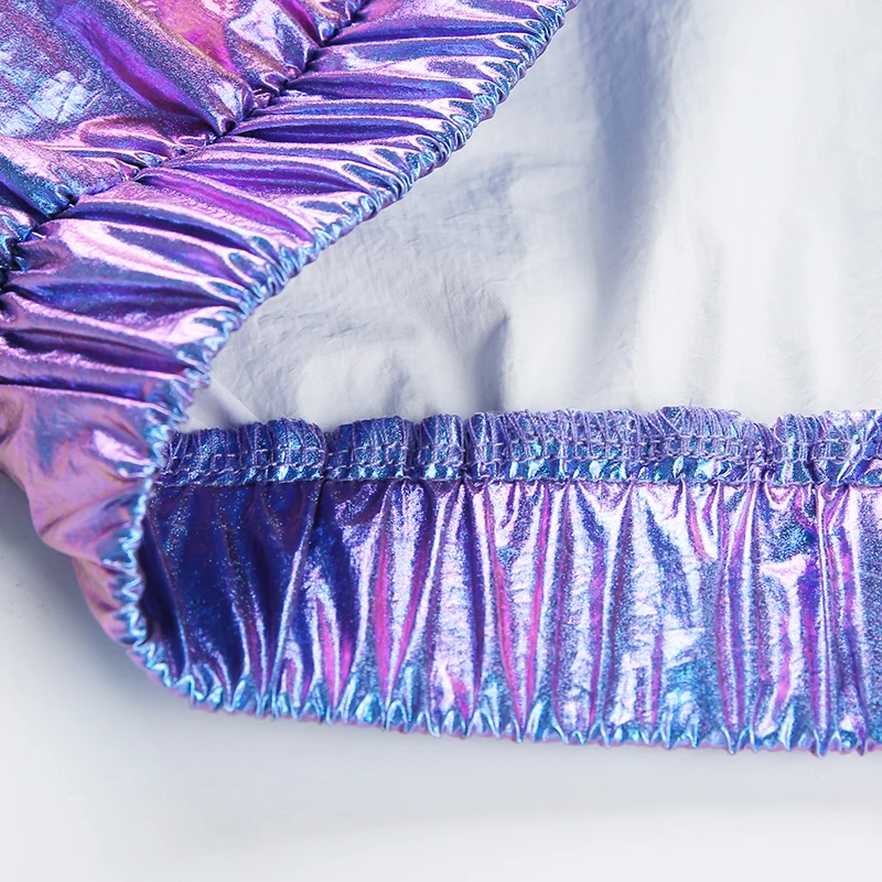 Sweetown 2019 новый градиент хип-хоп повседневные штаны Для женщин фиолетовый корейский стиль штаны для танцев Mujer карманов Высокая Талия Брюки