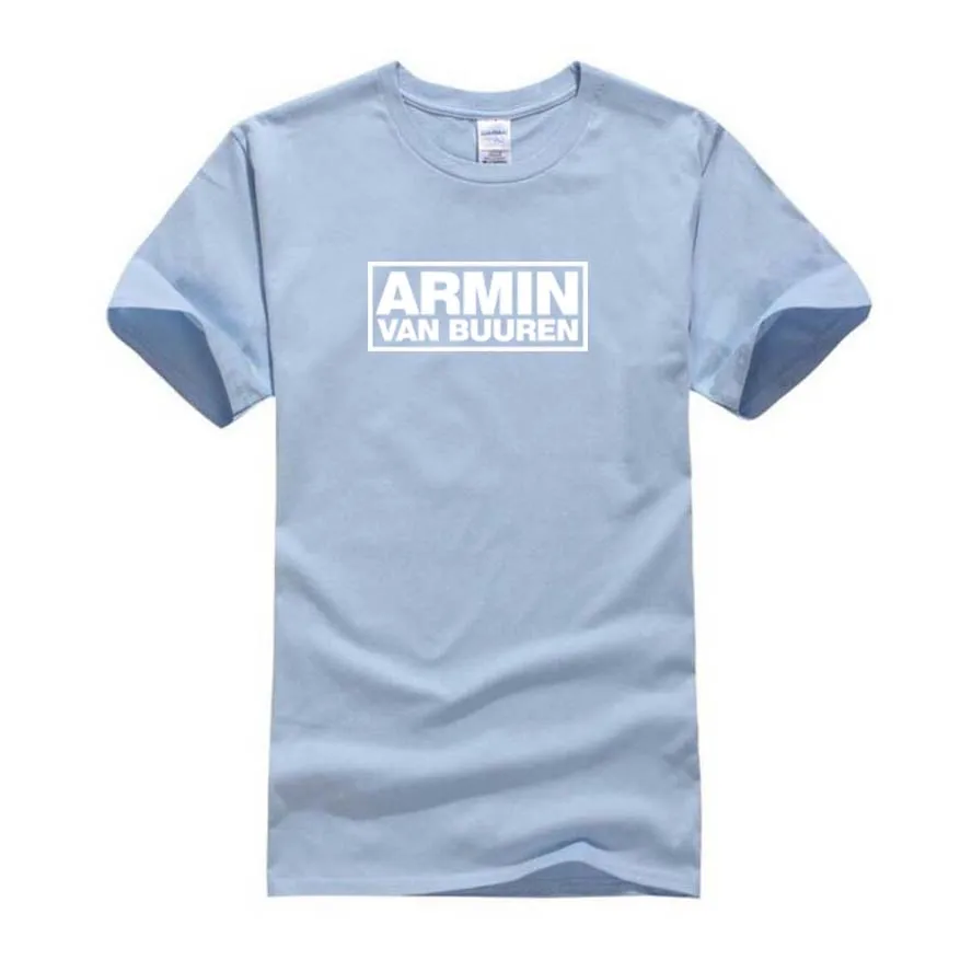 ARMIN VAN BUUREN Мужская футболка с принтом транса ASOT HOUSE MUSIC IBIZA RAVE DJ футболка унисекс больше размеров и цветов - Цвет: Light blue  white