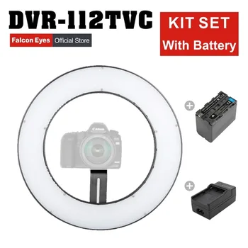 

Falcon Eyes 23W 112 Ring LED Panel 3000-5600K Dimmable Photo Video Film Studio Photography Continuous Light DVR-112TVC kit CD50