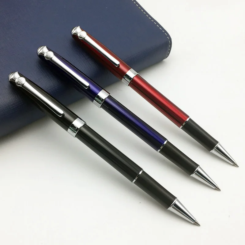 

Duke 933 Rollerball Pen Black Red Blue for Choose 0.7mm Black Ink Refill Metal Pens Office School Supplies with Pen Case