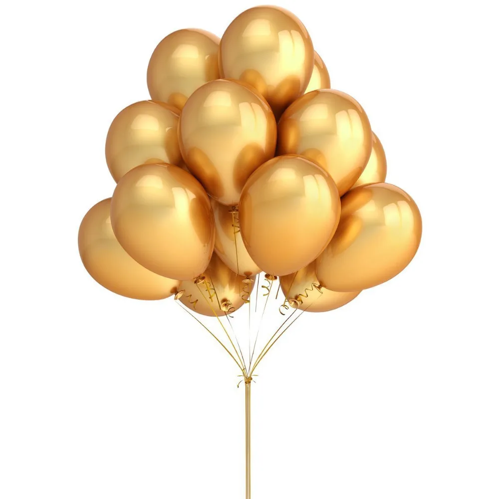 30 шт. 12 дюймов золотые белые черные латексные шары Надувное свадебное украшение Globos вечерние воздушные шары с днем рождения - Цвет: Gold