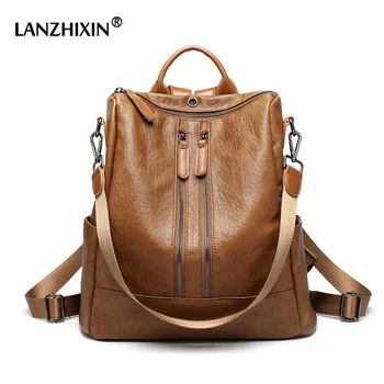 

Women Backpacks Female Double Zipper Soft Comfortable Shoulder Bags Large Backpacks For Girls Backpack Casual Travel Bags SD-053