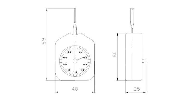 1N датчик контроля натяжения с циферблатом tensionmeter одиночный указатель(ATN-1-1) tensiometro