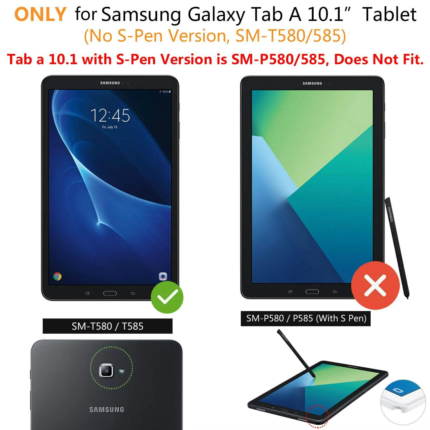 Tab A6 Sm-t580 T585 T587 Case For Samsung Galaxy Tab A 10.1 T580 Cover 360  Full Protective Soft Tpu Cover Clear Back Slim Cases - Tablets \u0026 E-books  Case - AliExpress