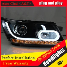 Auto Clud Car Styling for Fiat Freemont LED Headlight JCUV Headlights LED DRL Lens Double Beam