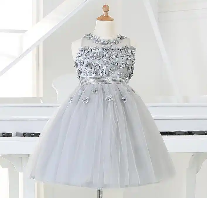 silver baby girl dress