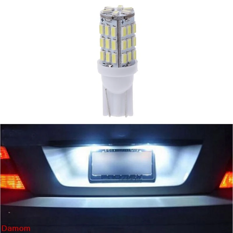 2pcs of T10 Wedge LED Rear Side Marker 5 Flux White Light Bulbs One Pair 194NA