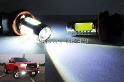 

2x H16 5202 PSX24W 6000K White For CREE Chips LED projector Fog Light DRL Bulb 11W For GMC Sierra Pickup HD Denali Acadia