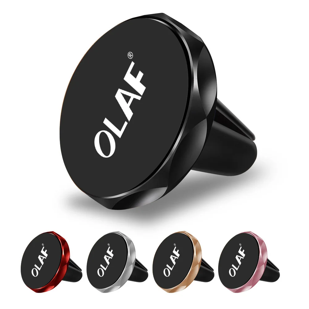 OLAF Car Phone Holder Magnetic Air Vent Mount Mobile Smartphone Stand Magnet Support Cell Cellphone Telephone Desk Tablet GPS